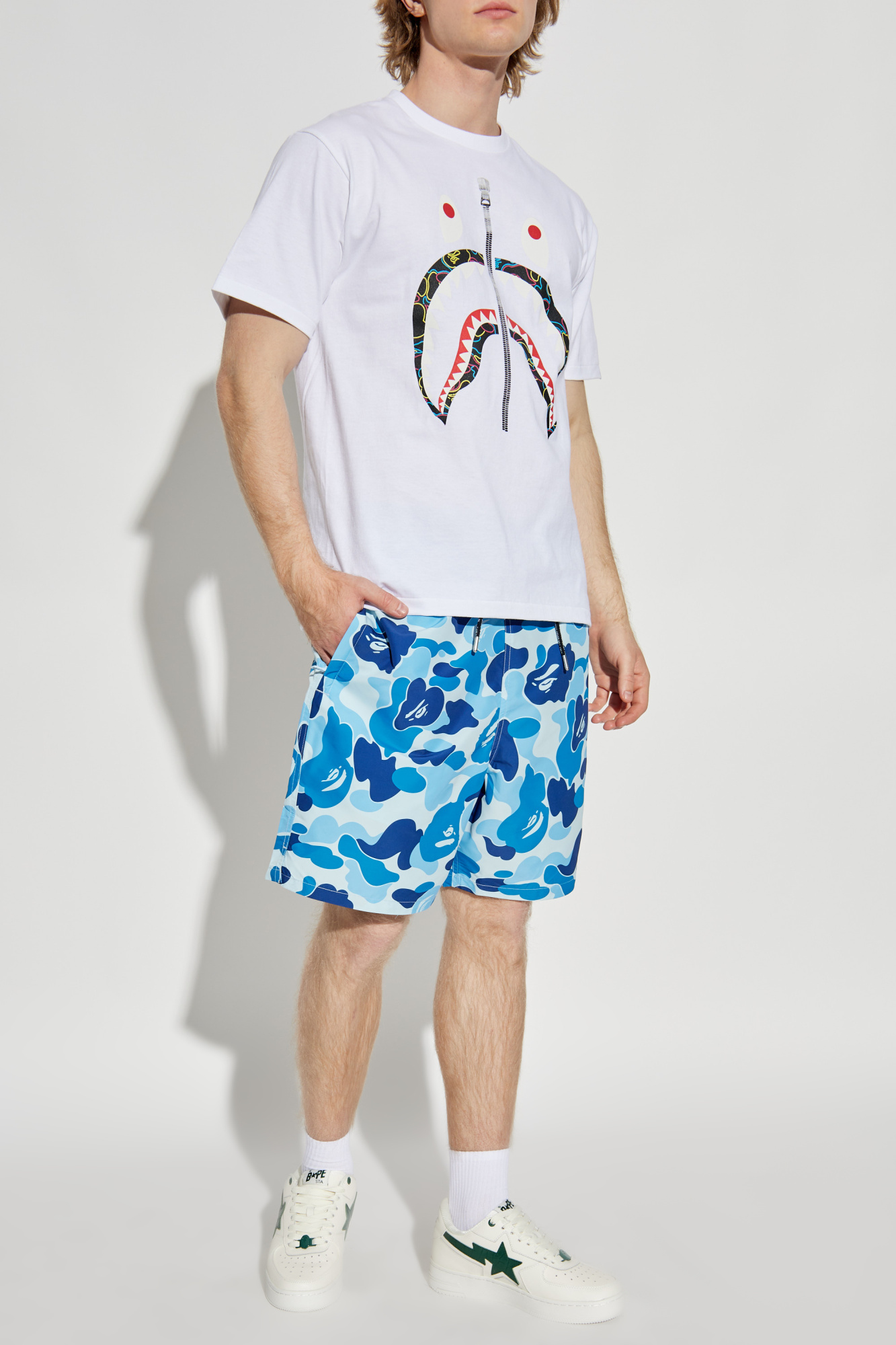 Blue Printed shorts A BATHING APE® - Vitkac AS